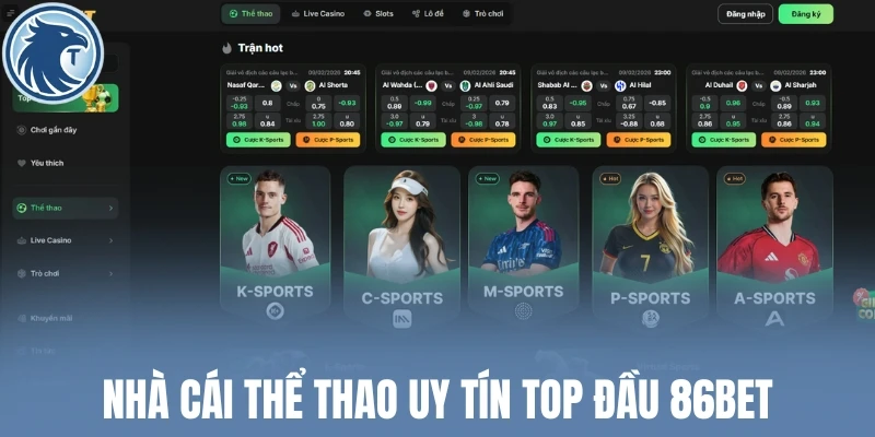 Nhà cái thể thao uy tín top đầu 86bet