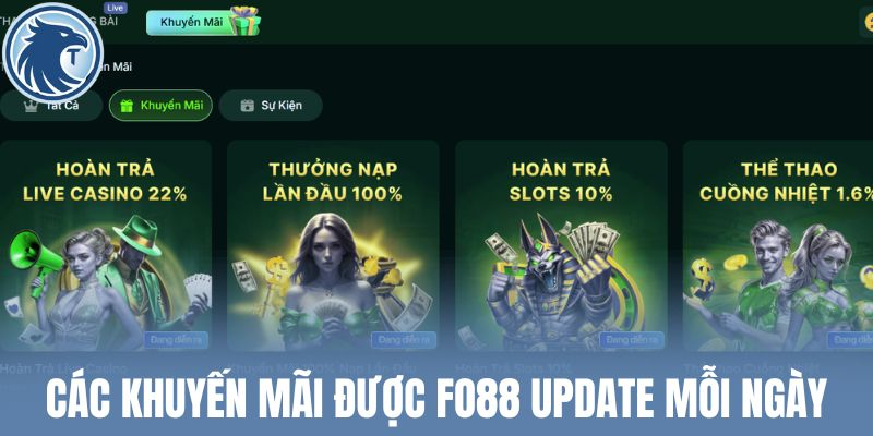 Các khuyến mãi được Fo88 update mỗi ngày