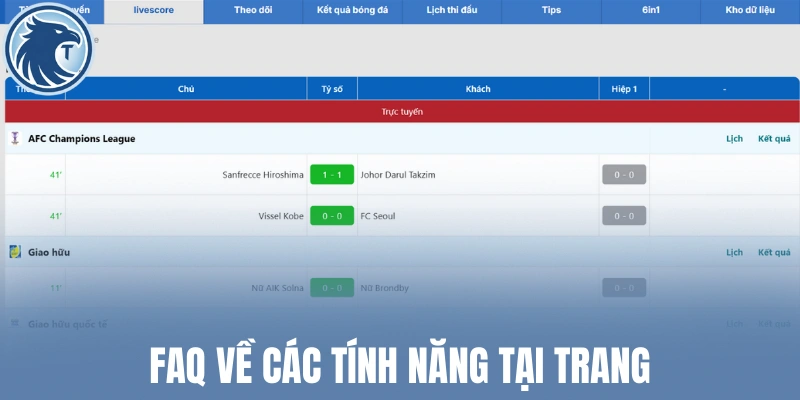 FAQ về vấn đề thực hiện thao tác tại Nowgoal