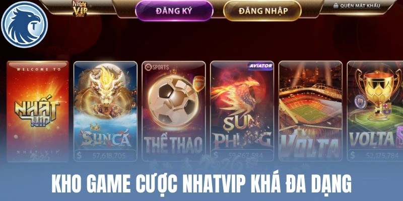 Kho game cược Nhatvip khá đa dạng