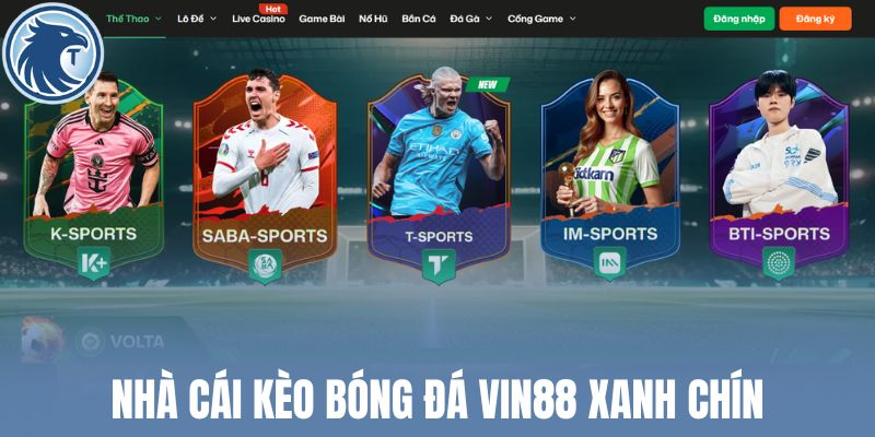 Nhà cái kèo bóng đá Vin88 xanh chín