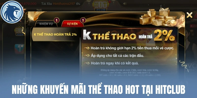 Những khuyến mãi thể thao hot tại Hitclub