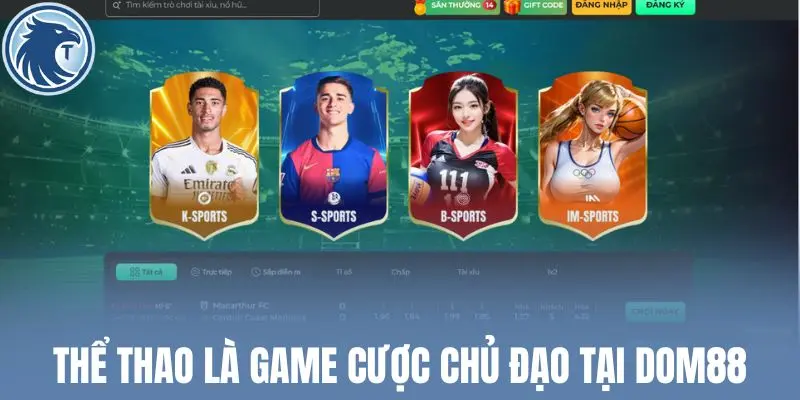 Thể thao là game cược chủ đạo tại Dom88