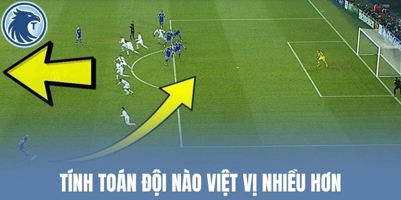Tính toán đội nào việt vị nhiều hơn