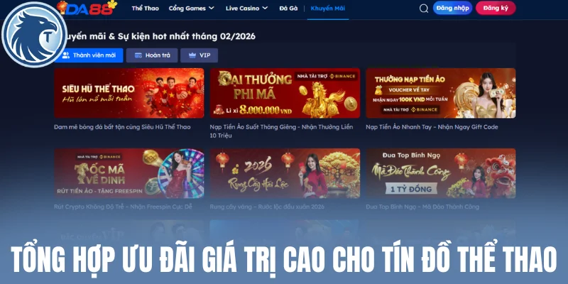 Tổng hợp ưu đãi giá trị cao cho tín đồ thể thao