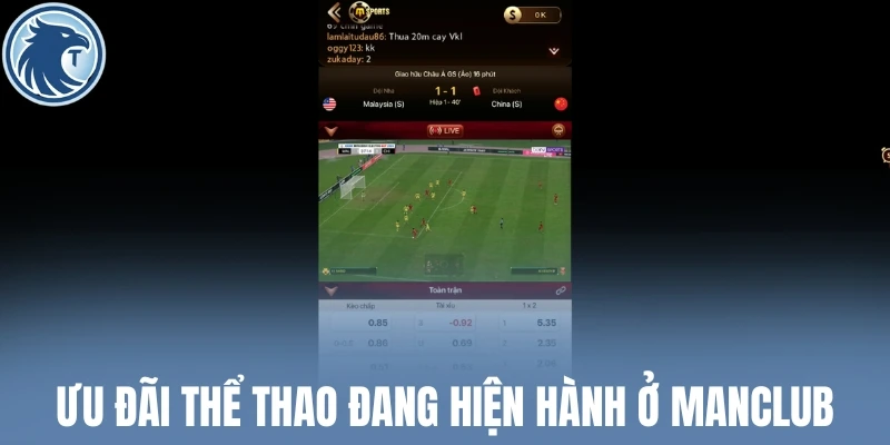Ưu đãi thể thao đang hiện hành ở Manclub