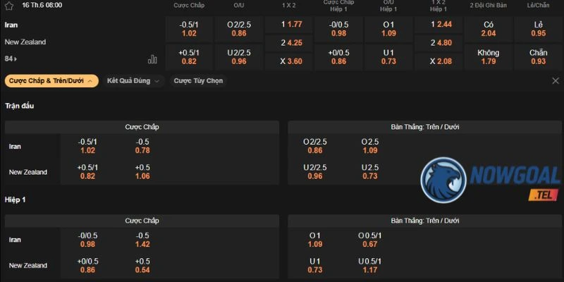 Nhận định odds tài xỉu trận Iran vs New Zealand